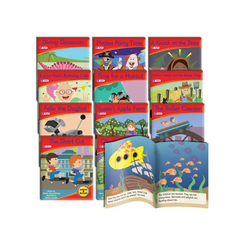 Junior Learning Phase 6 Fiction Decodable Readers – 12-Book Guided Reading Collection