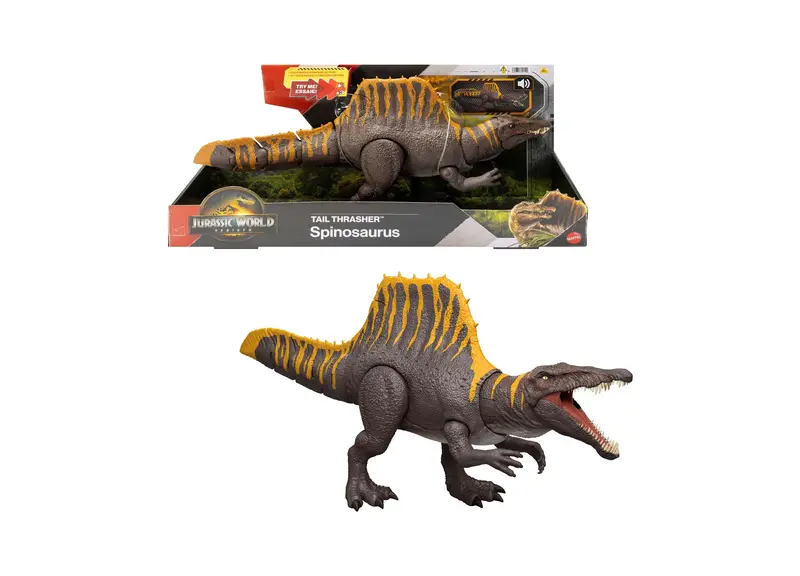 Jurassic World Rebirth Spinosaurus Action Figure – 9.6-Inch Tail-Thrashing Dino Toy