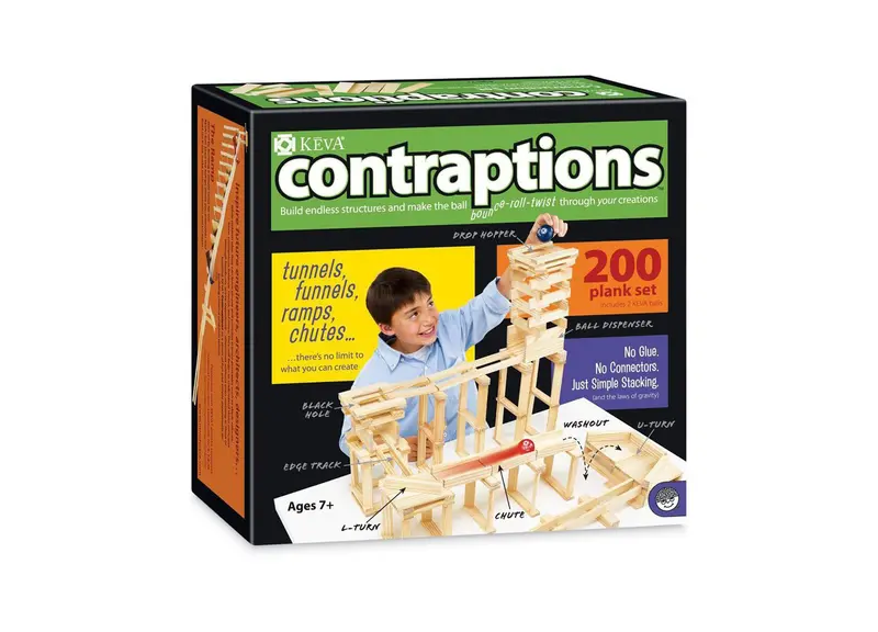KEVA Contraptions 200-Piece Engineering Toy – Dynamic Plank Construction Set