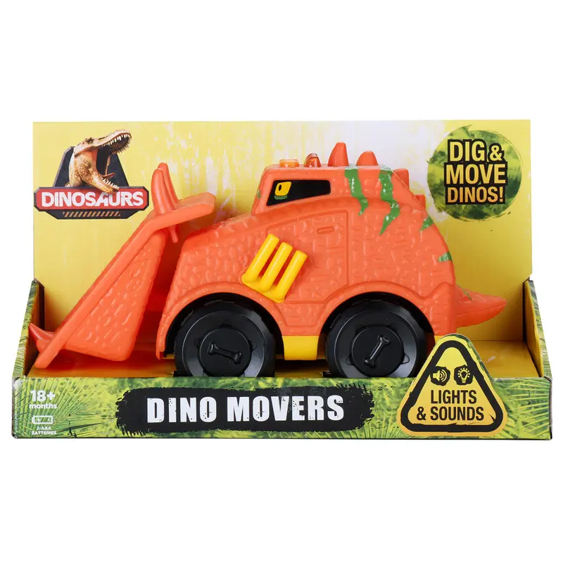 Kid Galaxy Dino Mover Bulldozer – Interactive Toy with Authentic Dinosaur Sounds & Working Scoop
