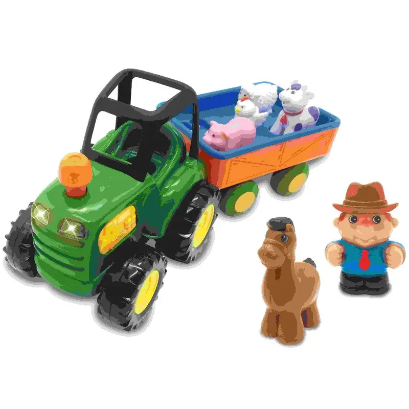 Kiddieland Light & Sound Farm Tractor Playset with Animated Animal Figures