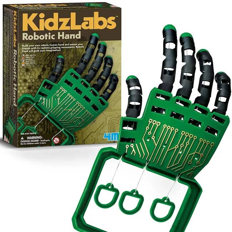 KidzLabs Robotic Hand Science Kit – Build-Your-Own Mechanical Hand Experiment