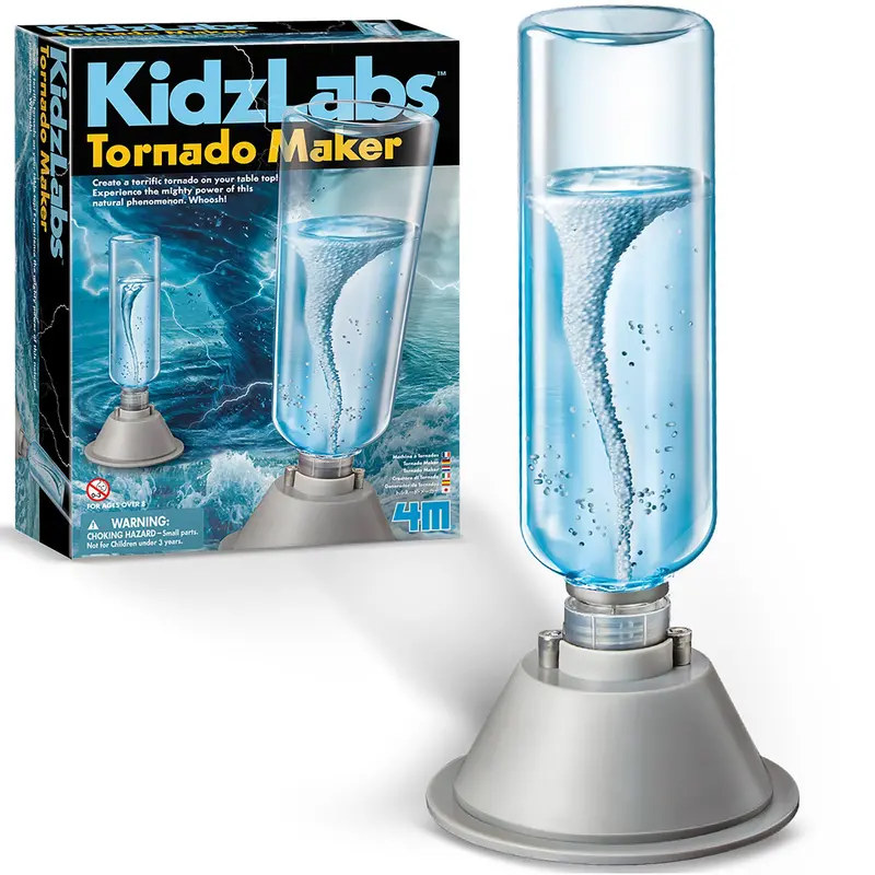 KidzLabs Tornado Maker Kit – DIY Weather Science Experiment with Vortex Fun