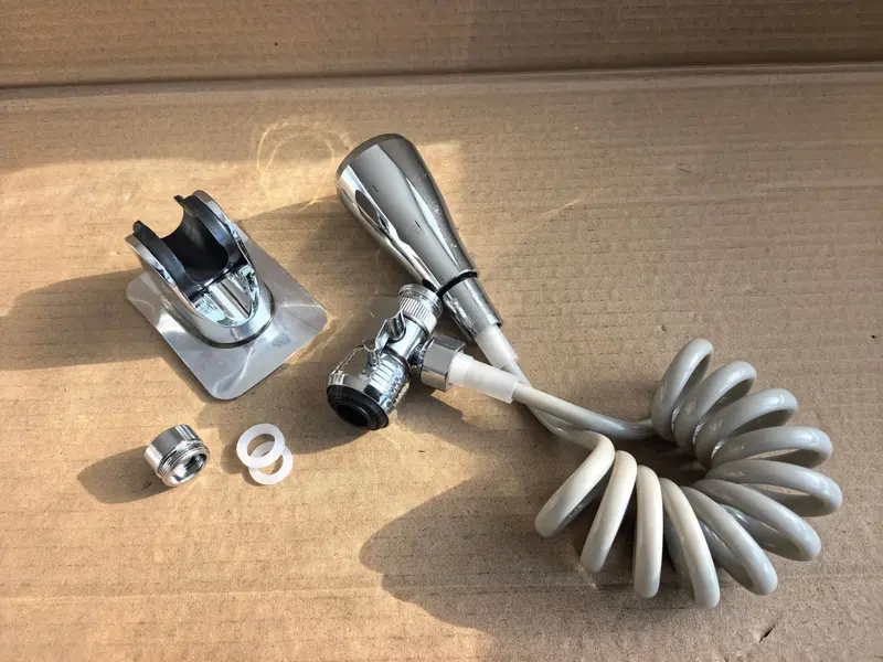 Kitchen Faucet Spray Head Replacement Kit – Includes 59-Inch Recoil Hose & Mounting Holder (KF0592)