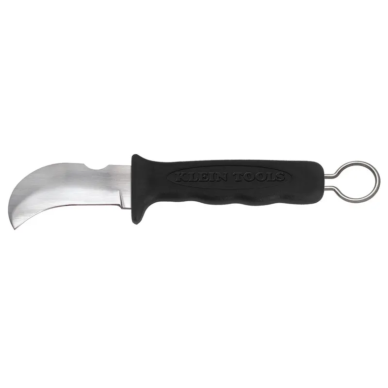 Klein Tools 1570-3 Electrician’s Skinning Knife – Notched Blade with Ring Handle