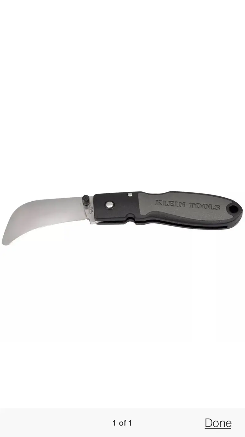 Klein Tools 44005 Sheepfoot Blade Lockback Knife – Compact Pocket Utility Tool