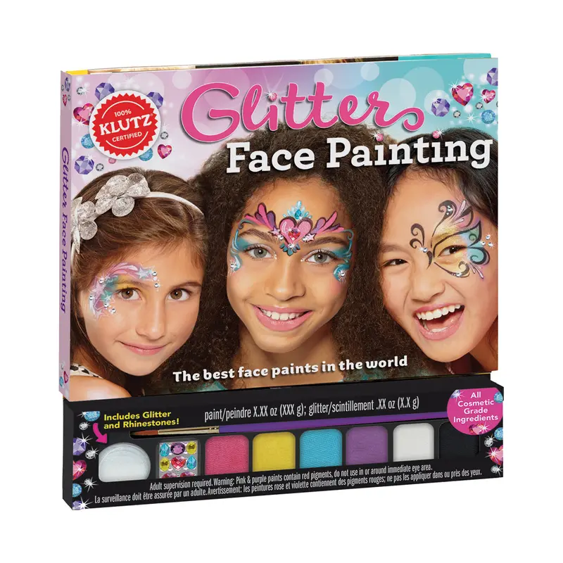 Klutz Glitter Face Painting Kit – Mess-Free Sparkle Art Supplies for Kids