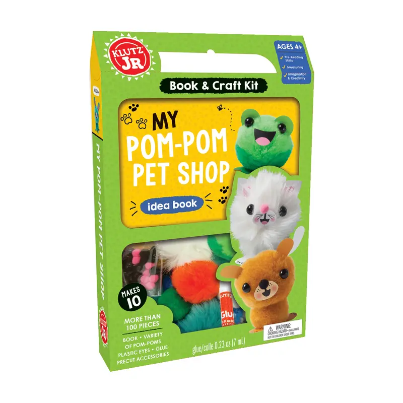 Klutz Jr. Pom-Pom Pet Shop Crafting Kit for Young Creatives