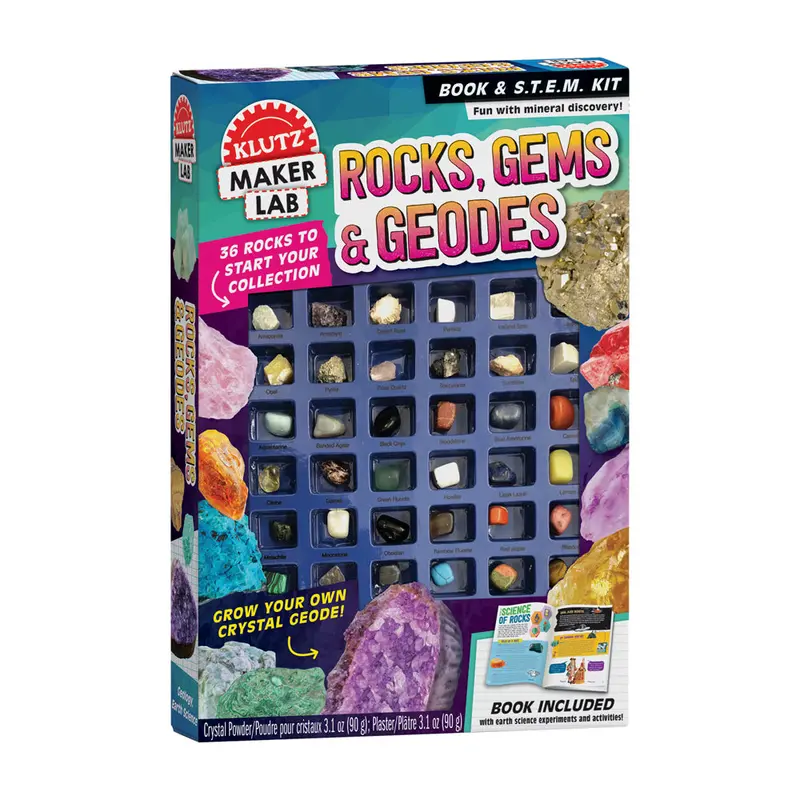 Klutz Maker Lab: Rocks, Gems & Geodes – Hands-On Earth Science Discovery Kit