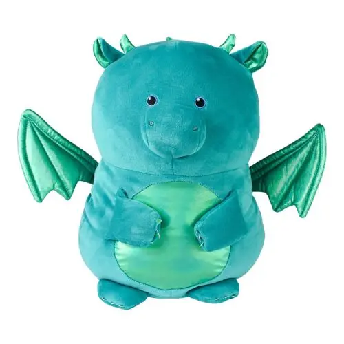 Kobioto Enchanted Dragon Plush – 18-Inch Turquoise Creature with Glittering Wings
