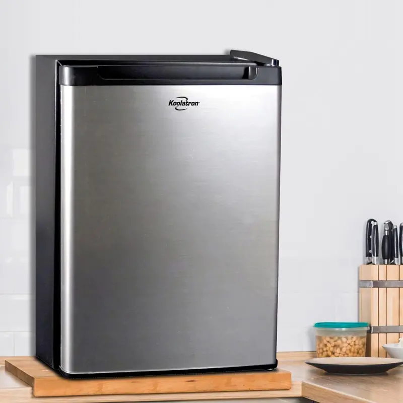 Koolatron Dual-Voltage Mini Fridge with Freezer – 1.76 Cu Ft 12V/110V Compact Refrigerator for Vehicles, Dorms, Offices, or Bedrooms (White)