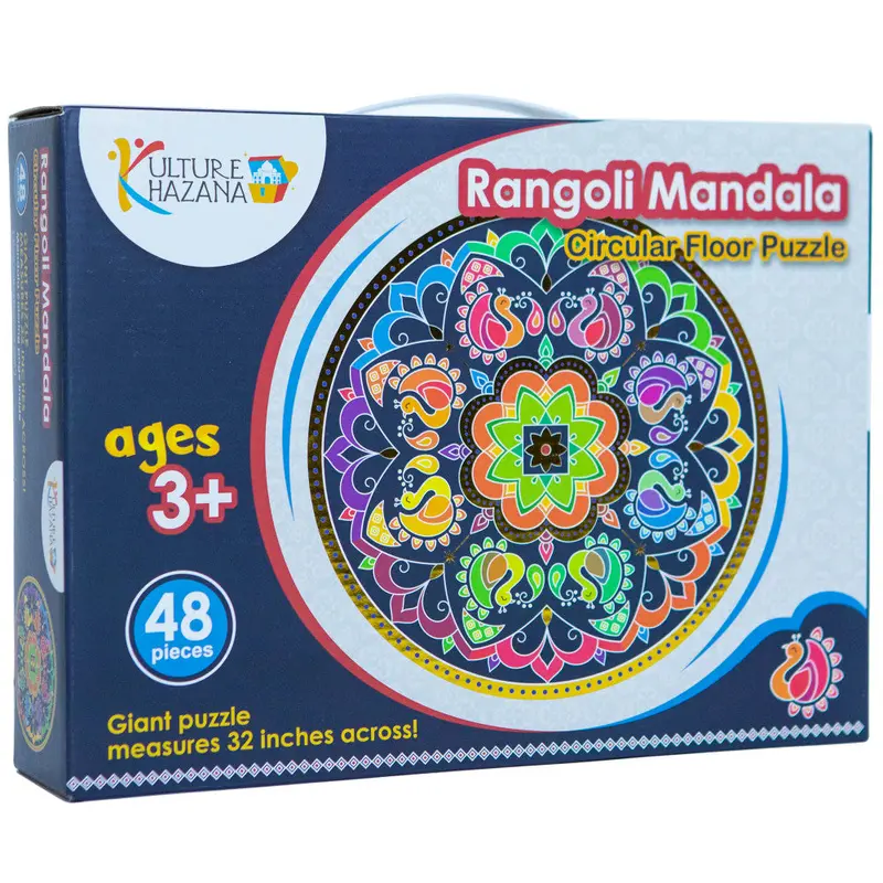 Kulture Khazana Mandala Rangoli Puzzle – 48-Piece Cultural Floor Activity