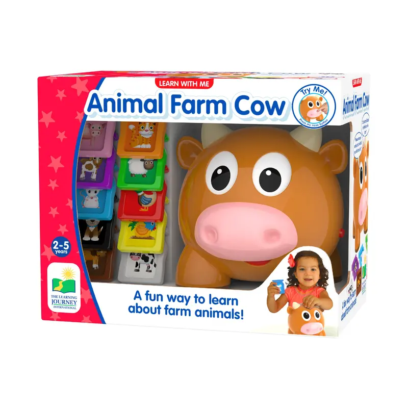 Learn with Me Interactive Cow Toy – Farm-Themed Early Learning Companion