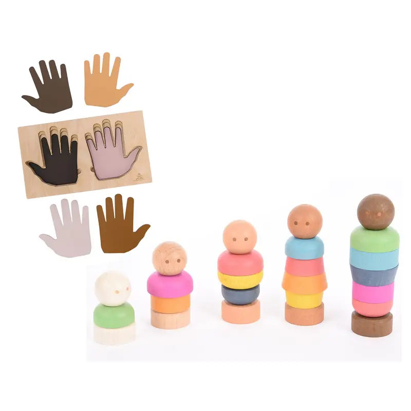 Learning Advantage Hand in Hand Puzzle – Multicultural Wooden Diversity Puzzle