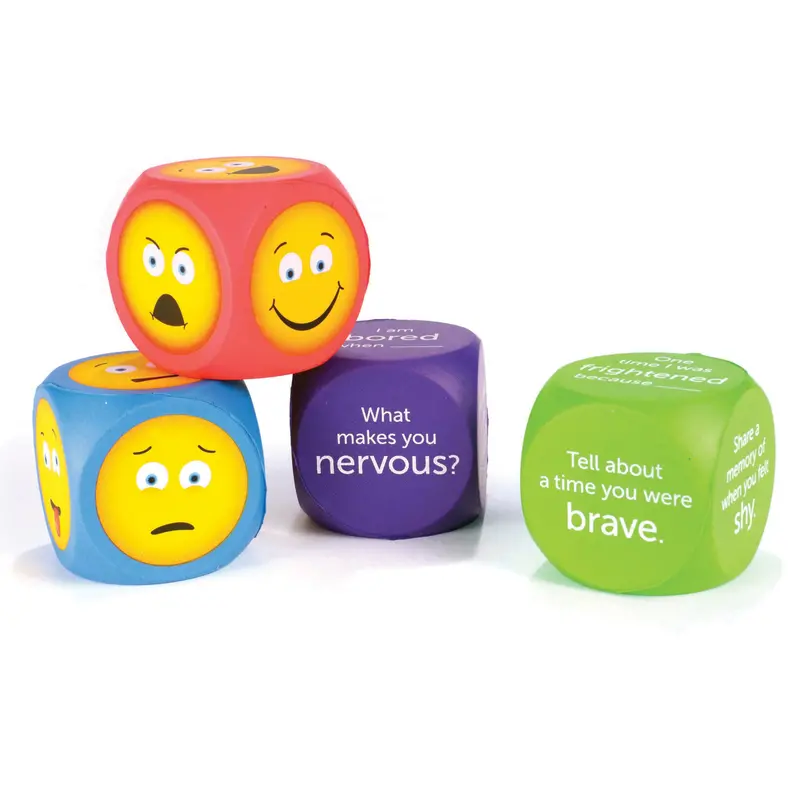 Learning Resources Emotion Exploration Foam Cubes – Social-Emotional Learning Dice Game