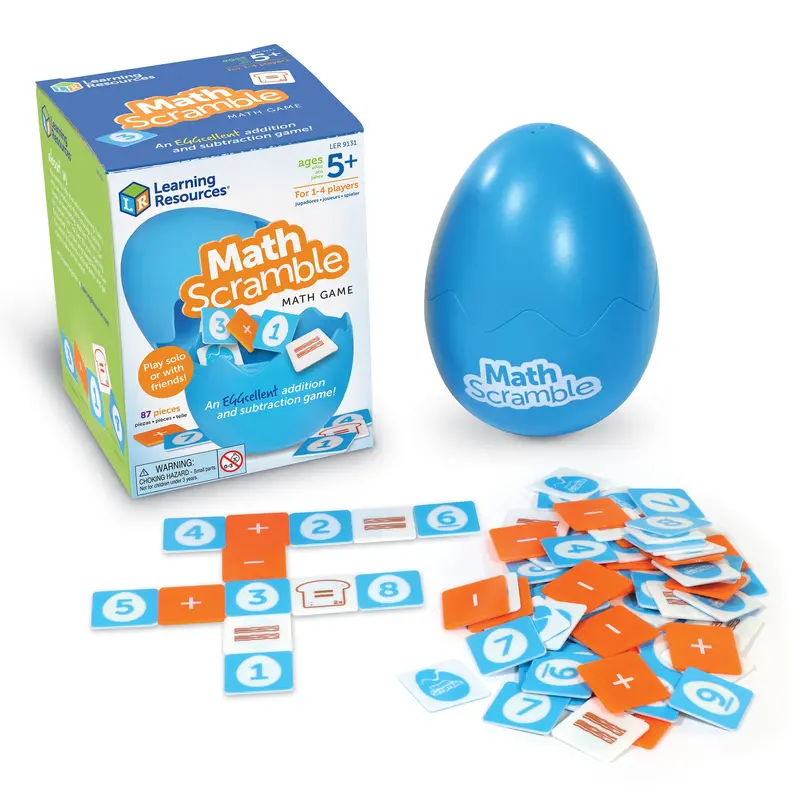 Learning Resources Math Scramble: Fast-Paced Arithmetic Game for Kids