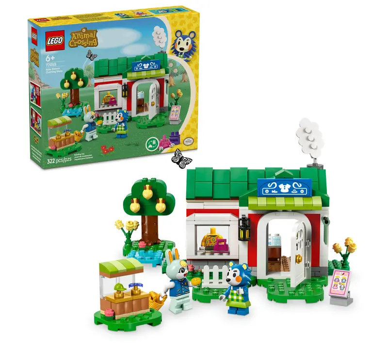 LEGO Animal Crossing Able Sisters Boutique – 322-Piece Clothing Shop Building Set