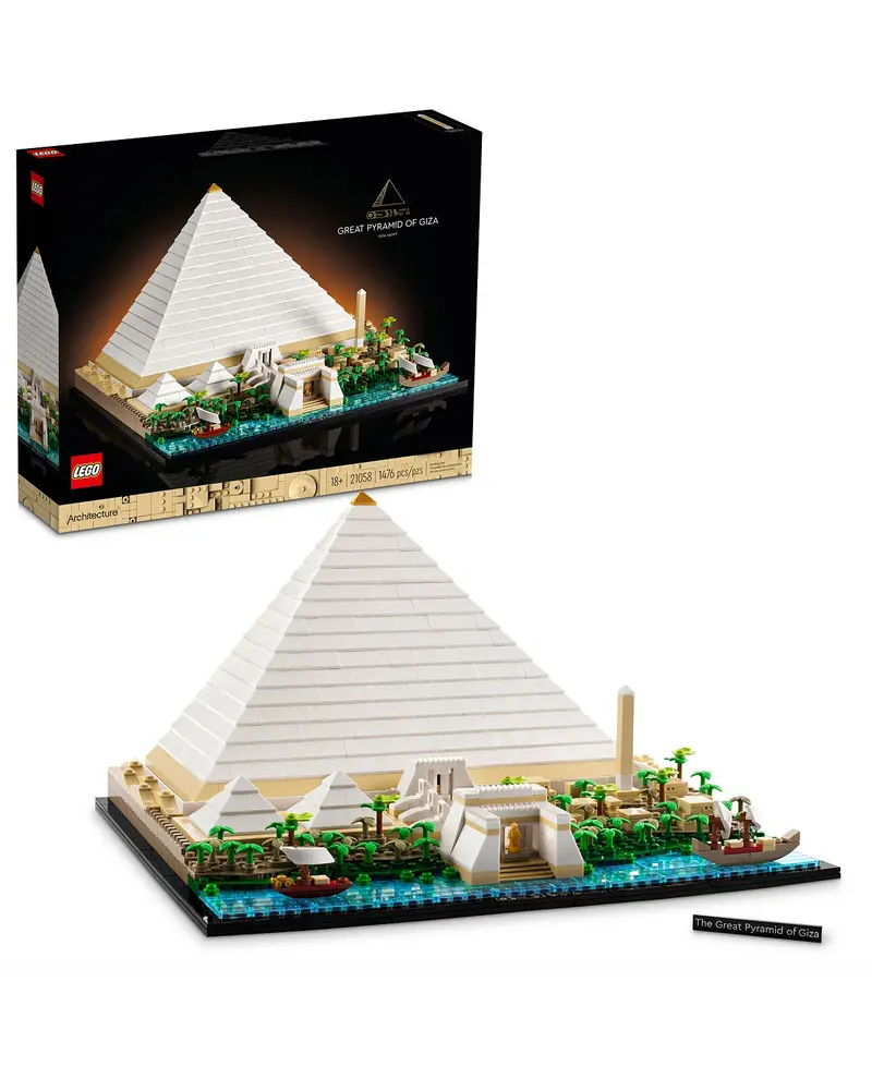LEGO Architecture: Great Pyramid of Giza Model Kit (1476 Pieces)
