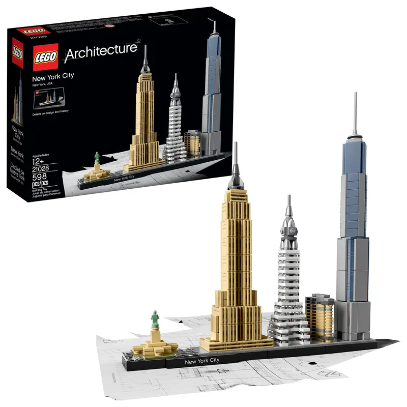 LEGO Architecture New York City Skyline – 598-Piece Landmark Model Kit (21028)