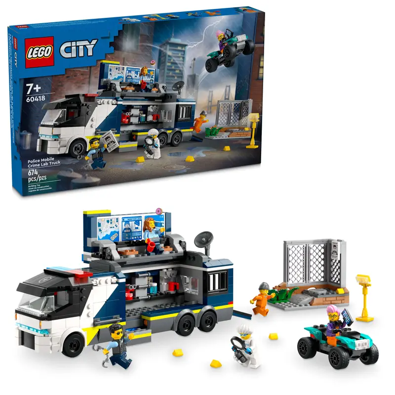 LEGO City Police Mobile Crime Lab Truck – Forensic Investigation Toy (60418)