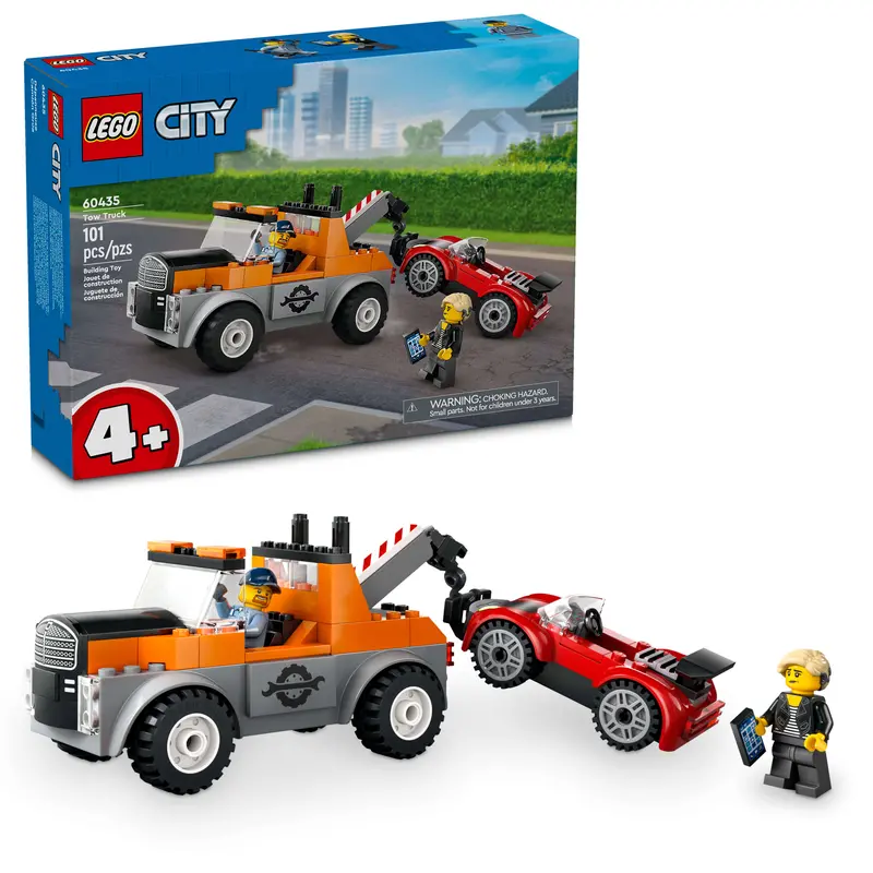 LEGO City Tow Truck & Sports Car Repair Kit – 101-Piece Mechanic Set