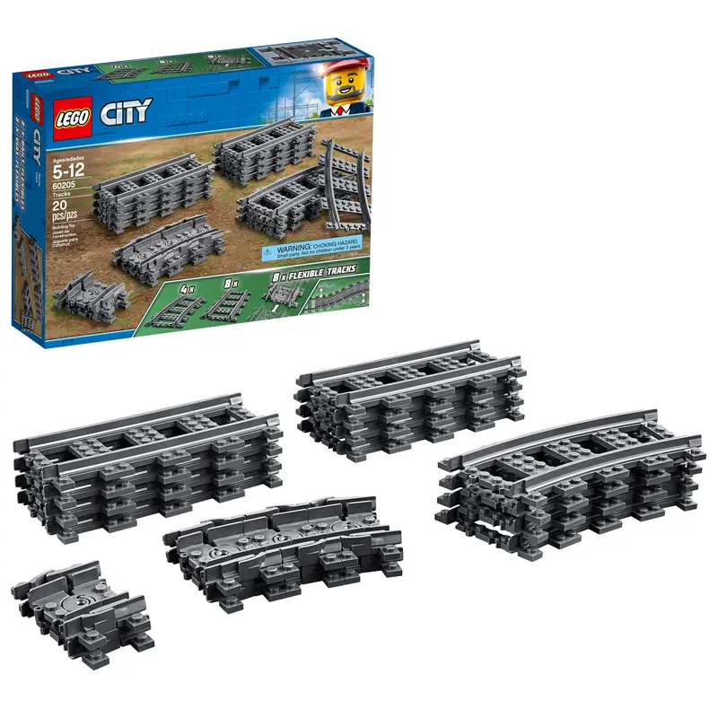 LEGO City Train Track Expansion Pack: 20-Piece Layout Builder
