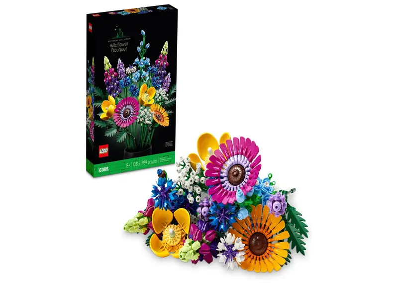 LEGO Icons Wildflower Bouquet – 939-Piece Adult Floral Building Set