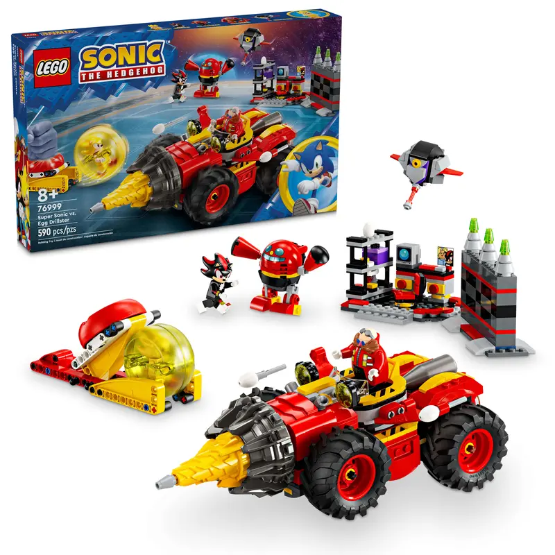 LEGO Sonic the Hedgehog Super Sonic vs. Egg Drillster Battle Set – 76999 Construction Kit