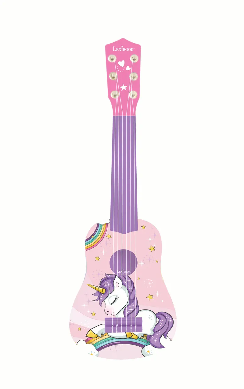 LEXIBOOK My First Unicorn Guitar – 21-Inch Beginner Acoustic for Kids