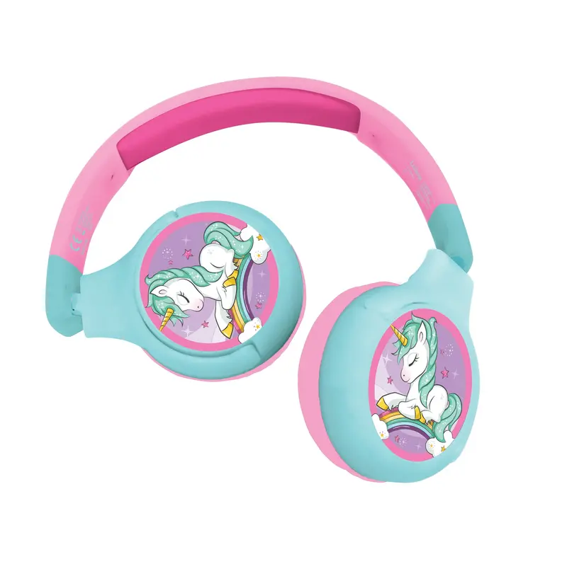 Lexibook Unicorn Foldable Bluetooth Headphones – Pink Kids’ Audio Headset