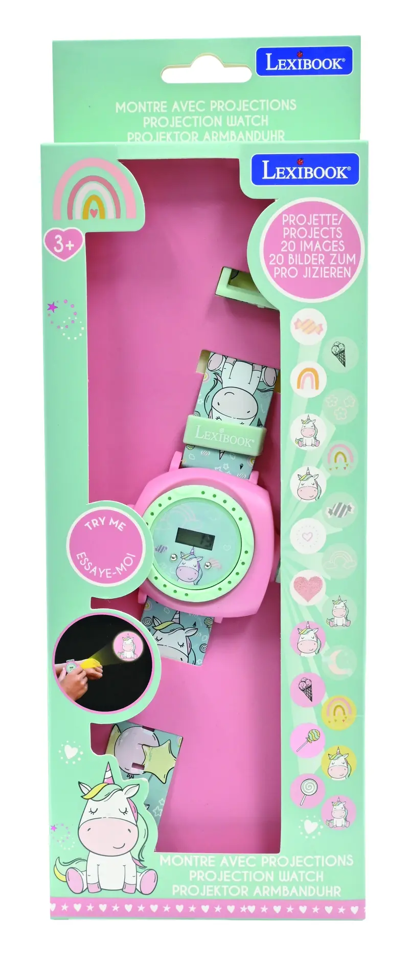 Lexibook Unicorn Quartz Digital Watch for Girls – Adjustable Blue/Pink Strap