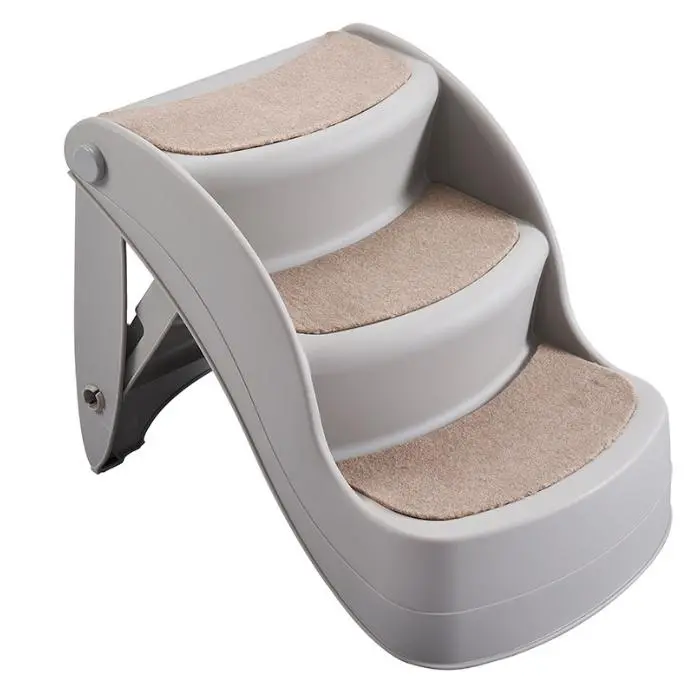 Lightweight Folding Pet Stairs for Small Dogs and Cats – Space-Saving Steps