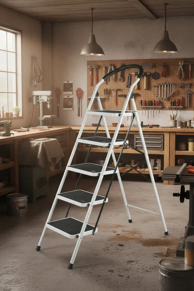 Lightweight Folding Step Ladder – Compact 2-Step & 5-Step Home & Jobsite Solution