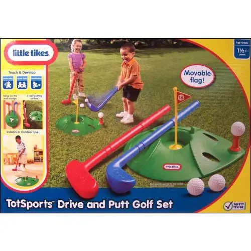 Little Tikes TotSports Easy Hit Golf Set – Toddler-Friendly Backyard Mini Golf Kit