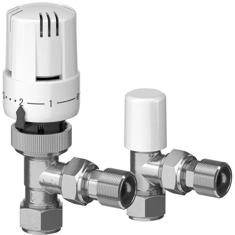 Lockshield Valve & Wheelhead TRV Set – Compatible with 16mm Multi-Layer Pipes