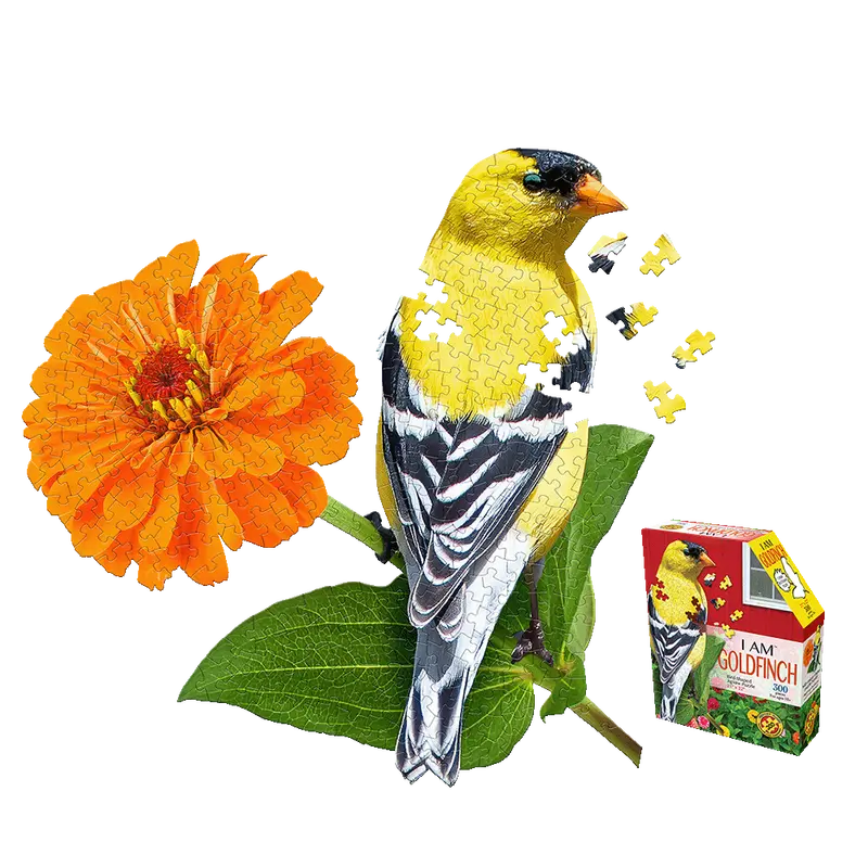 Madd Capp Goldfinch-Shaped 300-Piece Nature Puzzle