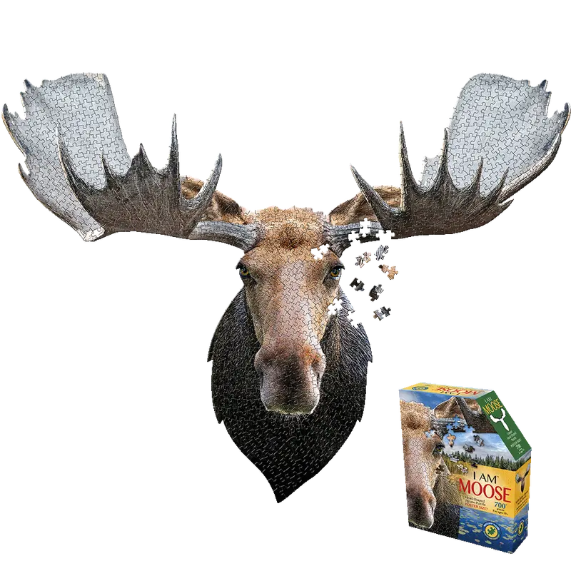 Madd Capp Moose 700-Piece Animal Head-Shaped Puzzle