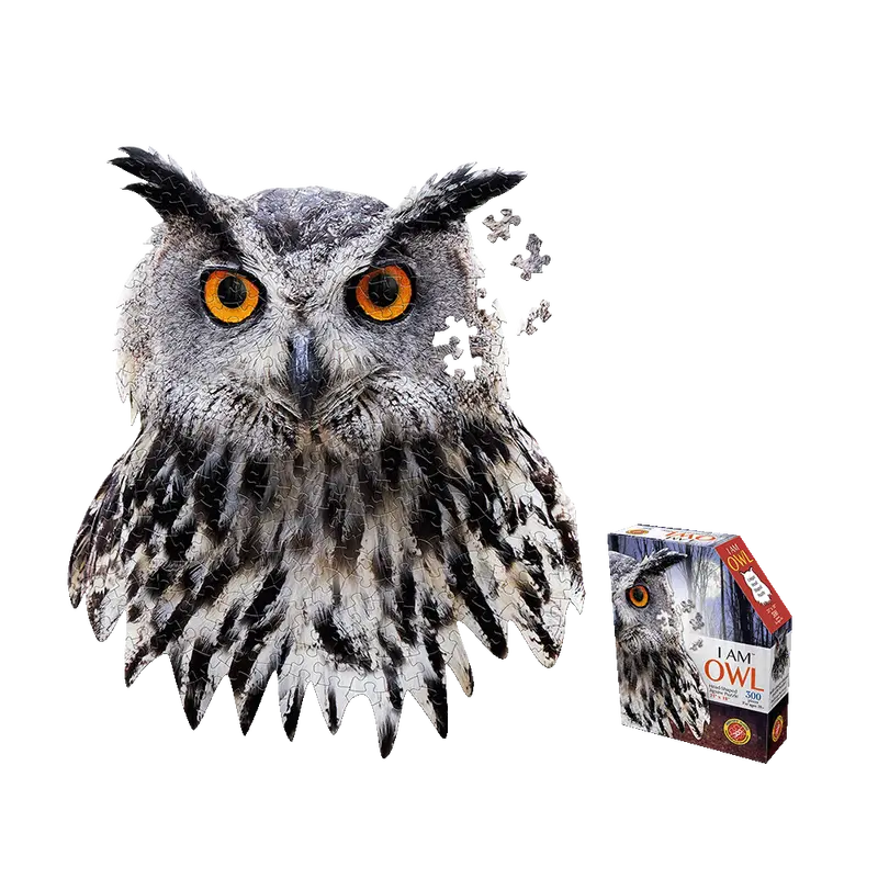 Madd Capp Owl-Themed 300-Piece Unique-Shape Jigsaw Puzzle