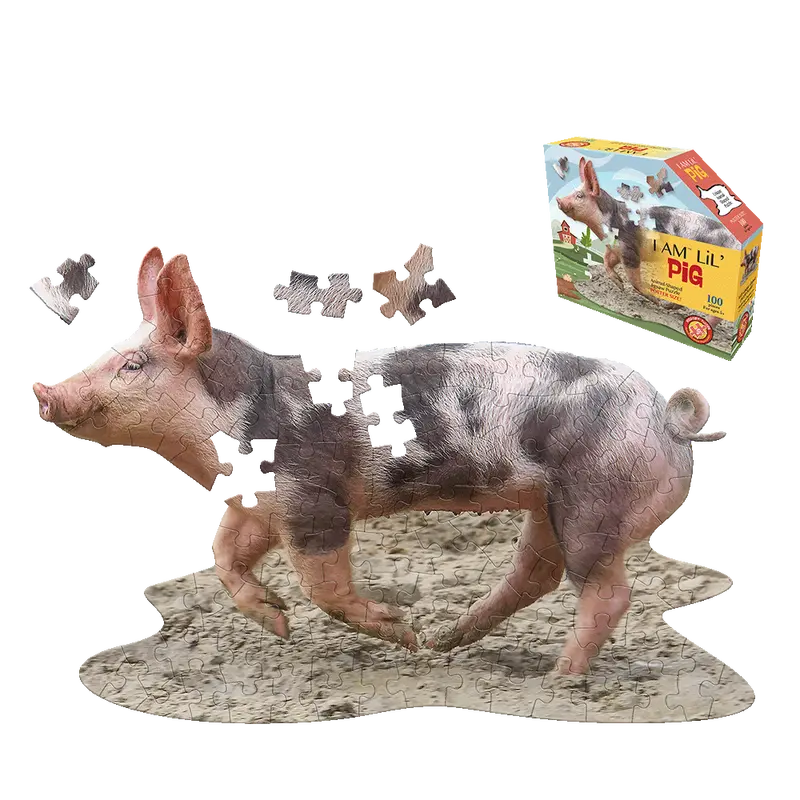 Madd Capp Pig-Shaped 100-Piece Early Learner Jigsaw Puzzle