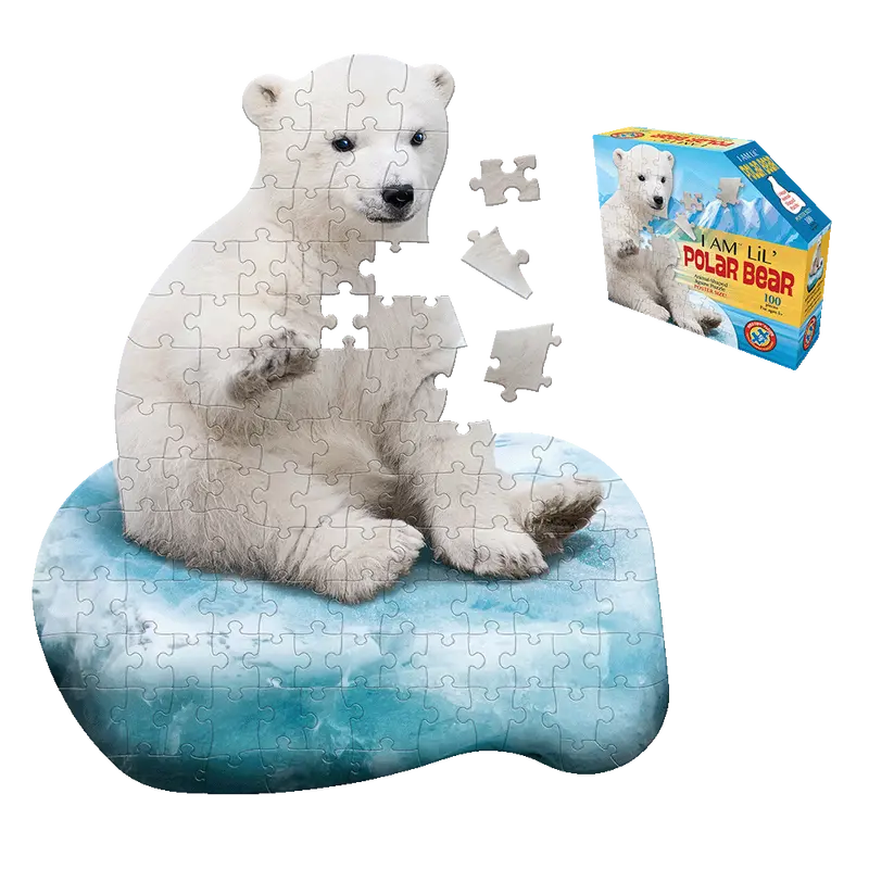 Madd Capp Polar Bear Silhouette 100-Piece Arctic Puzzle
