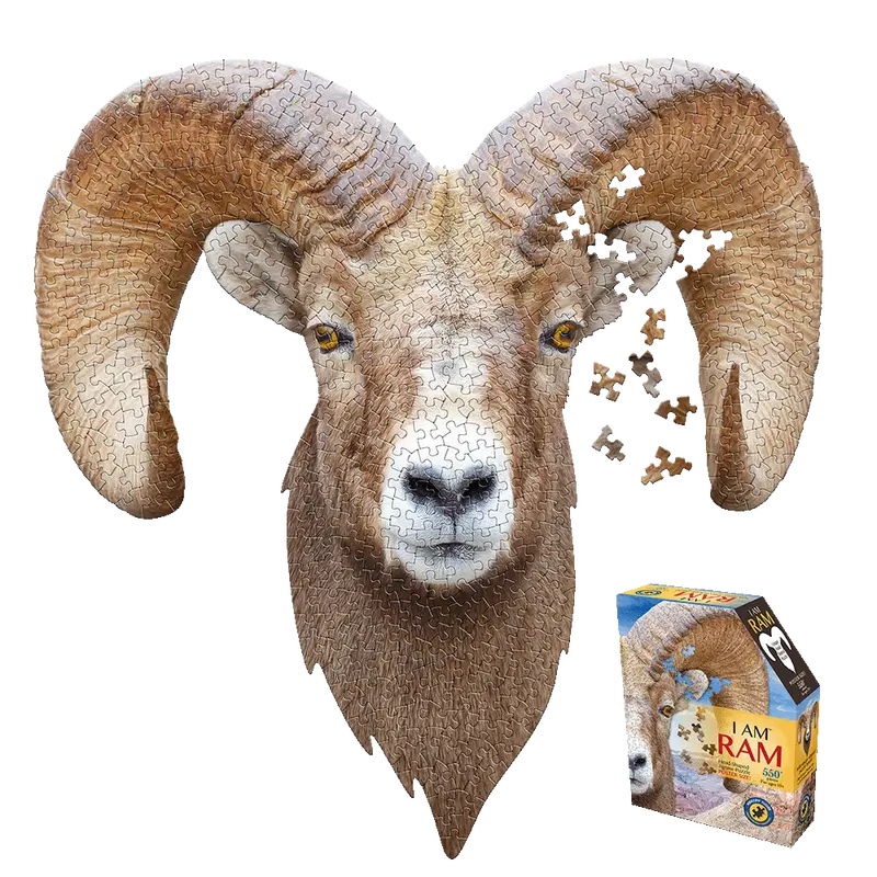Madd Capp Ram Head-Shaped 550-Piece Jigsaw Puzzle