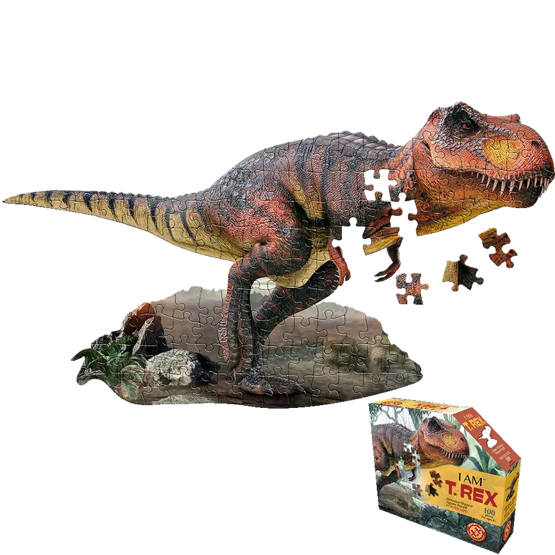 Madd Capp T. Rex Contour 100-Piece Prehistoric Jigsaw Puzzle