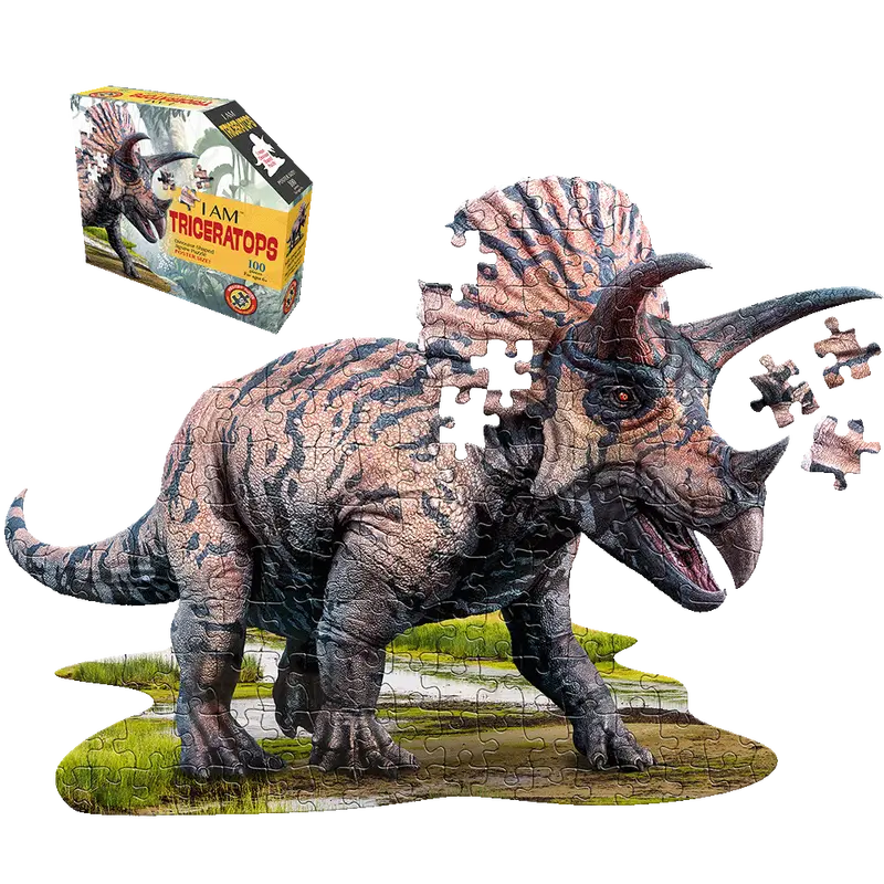 Madd Capp Triceratops Silhouette 100-Piece Dino Puzzle