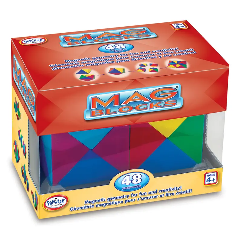 Mag Blocks Pyramid Set – 48-Piece Magnetic Geometry Builder
