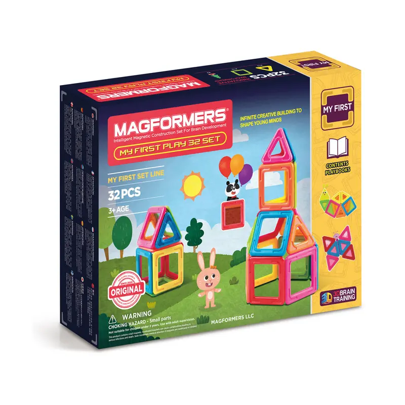 Magformers My First 32-Piece Creative Magnetic Construction Kit