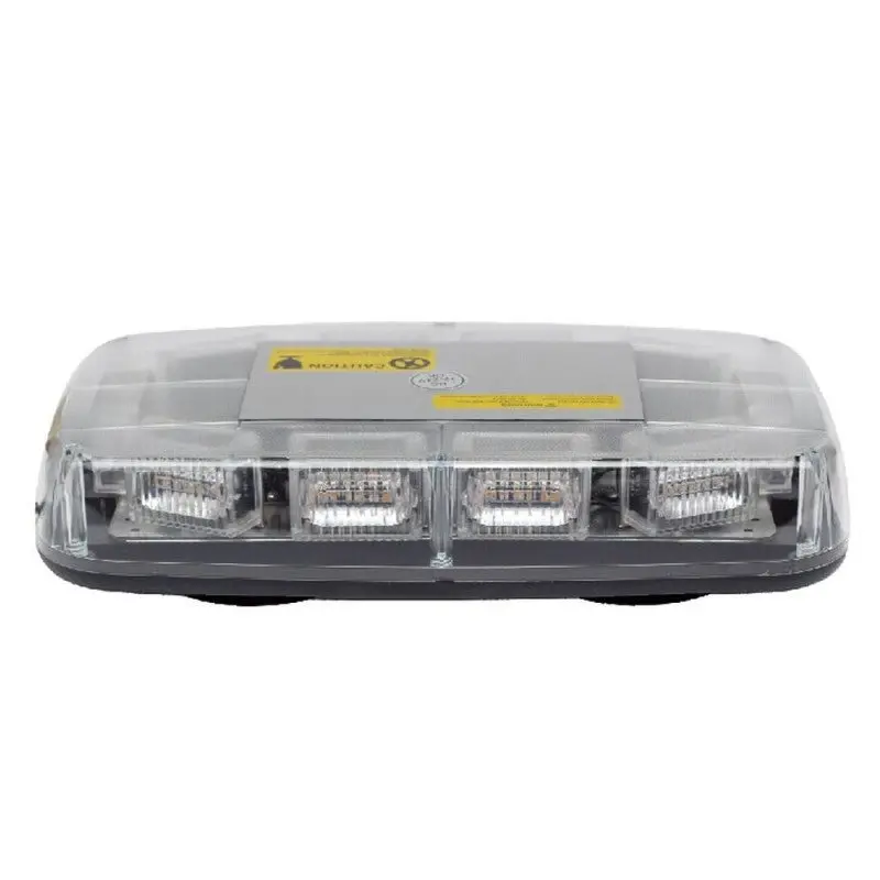 Magnetic Amber LED Mini Beacon Light Bar – 12/24V DC, Clear Lens