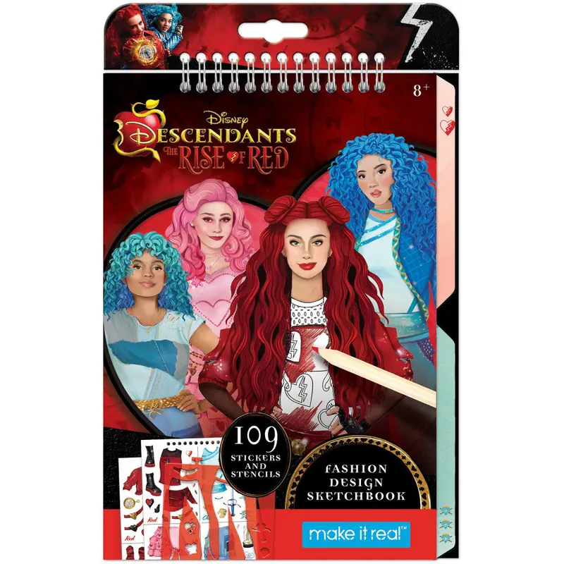 Make It Real Descendants Fashion Sketchbook – Creative Design Journal for Kids
