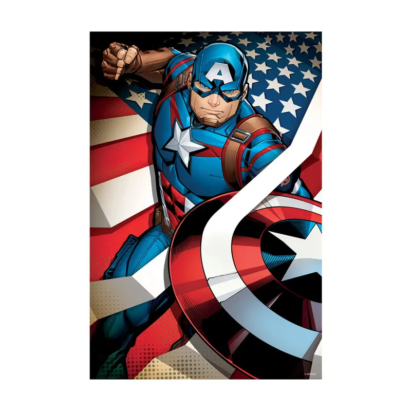 Marvel Captain America 3D Lenticular Puzzle – 300-Piece Display Piece