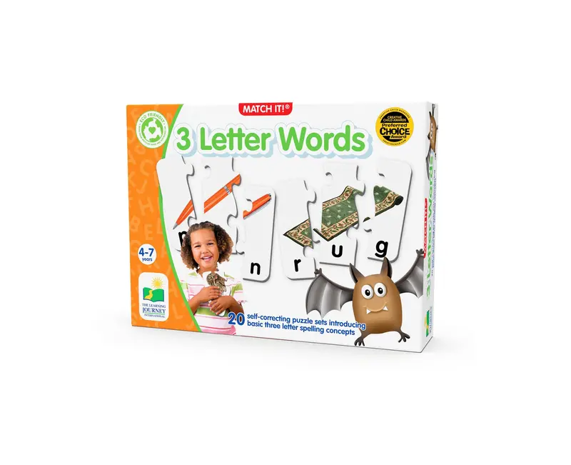Match It! 3-Letter Words – Phonics Puzzle Game for Beginning Readers