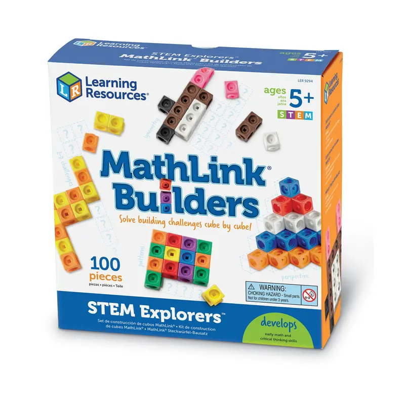 MathLink Builders – Colorful Interlocking Cubes for Hands-On Math Exploration